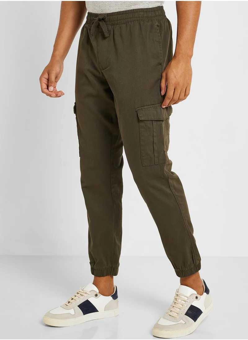 BRAVE SOUL Mens Cotton Twill Cuff Pants;