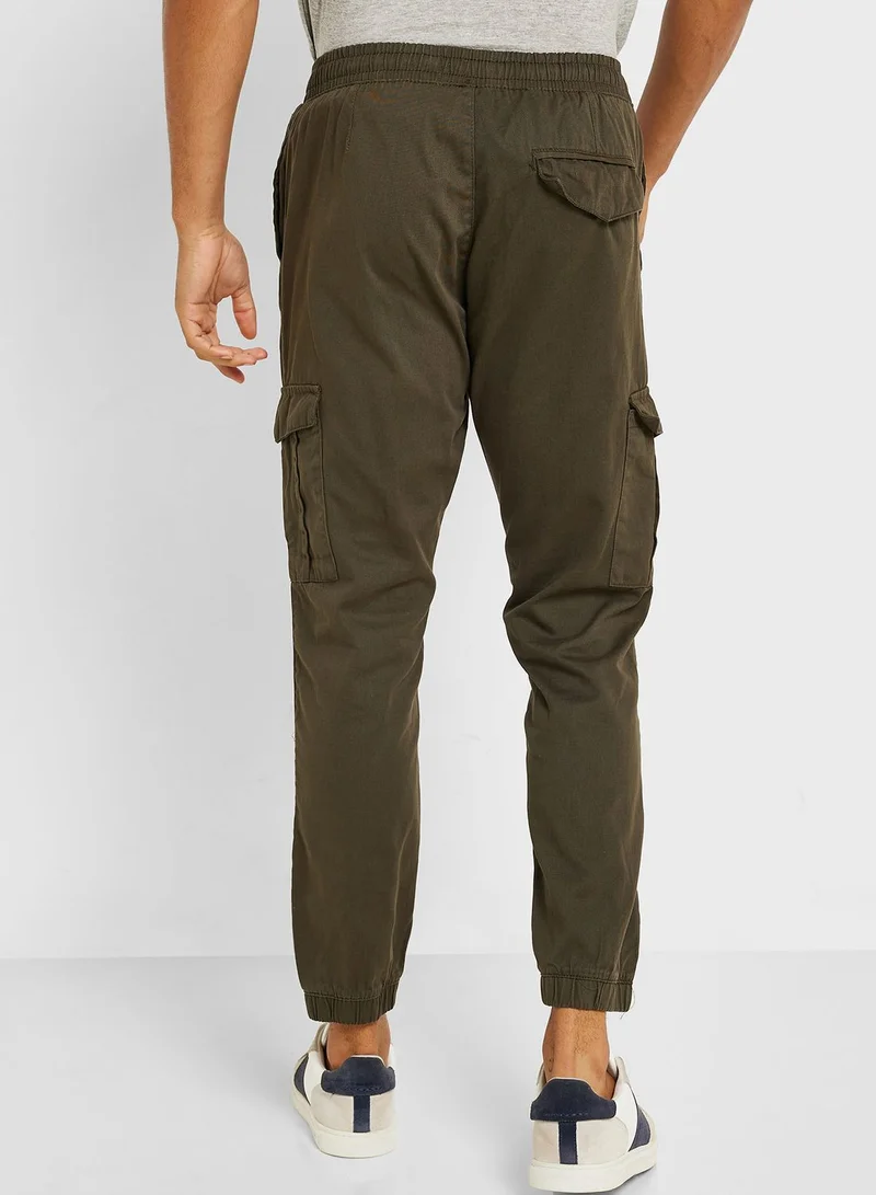 BRAVE SOUL Mens Cotton Twill Cuff Pants;