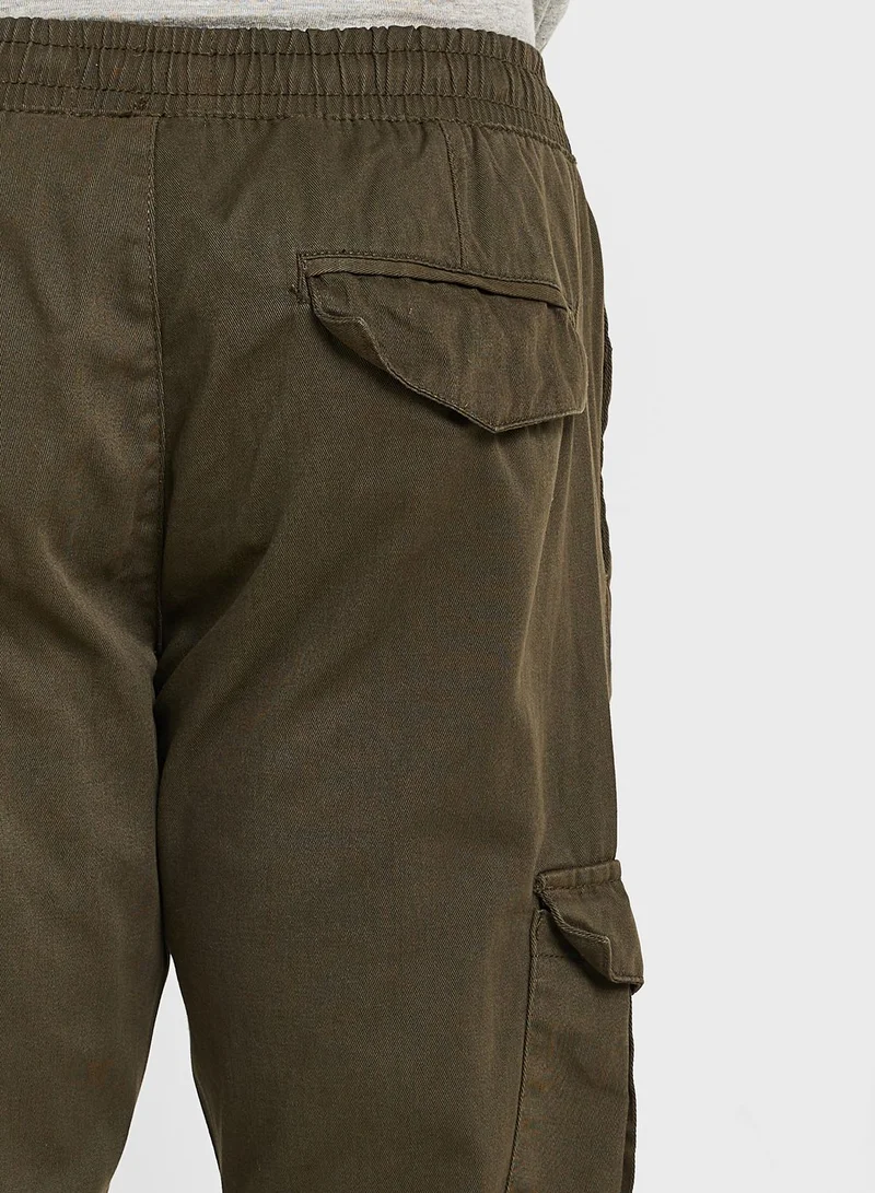 BRAVE SOUL Mens Cotton Twill Cuff Pants;