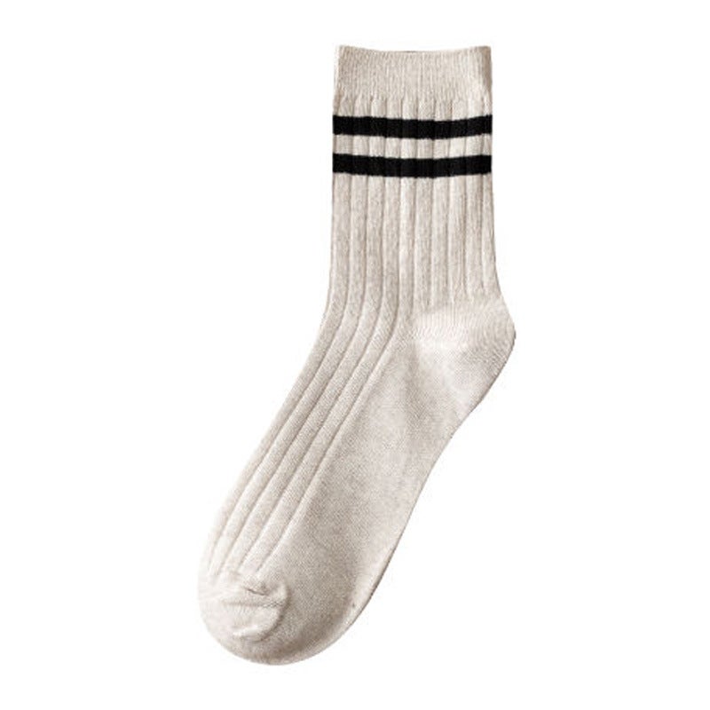 Generic [Special offer 5 pairs 7.8 yuan] mens mid-calf length socks spring and autumn sweat-absorbent breathable ins versatile student sports solid color men Green - Image 3