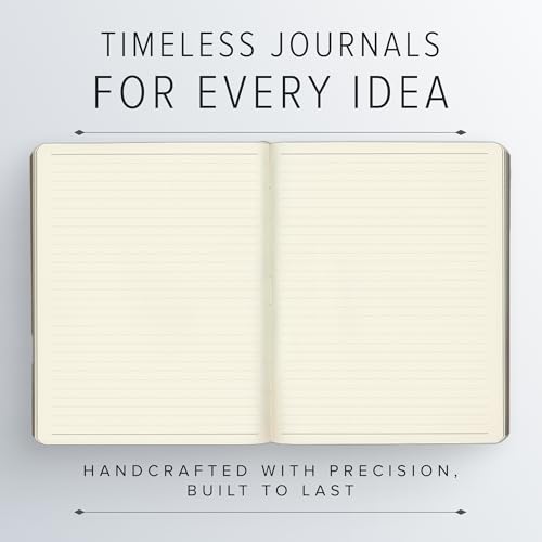 Gallery Leather Journal - Crafted in Maine, USA - Elegant Leather Writing Notebook with 192 Lined Pages - A Timeless Space for Your Thoughts - Acadia Black, 8x5.5, Desk Lined - Image 2
