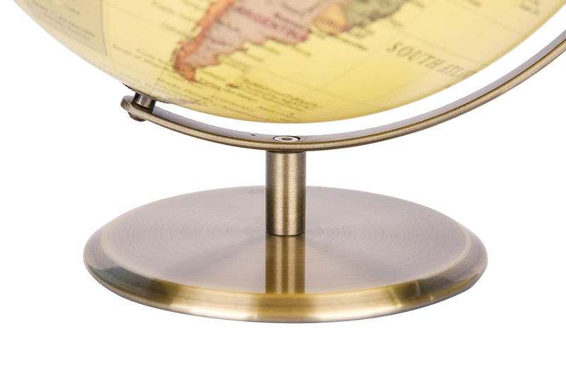 Exerz 12" World Globe Antique Metal Arc and Base Bronzed colour - Educational Geographic Earth Globe - Modern Map in Vintage Color - Image 5