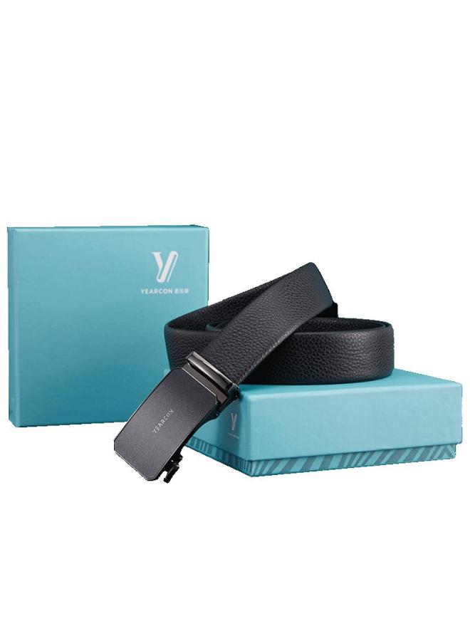 YEARCON اختيار هدية مثالي】2025 حزام جلد رجال للأعمال مع مشبك تلقائي للتنقل والهدايا - Image 5