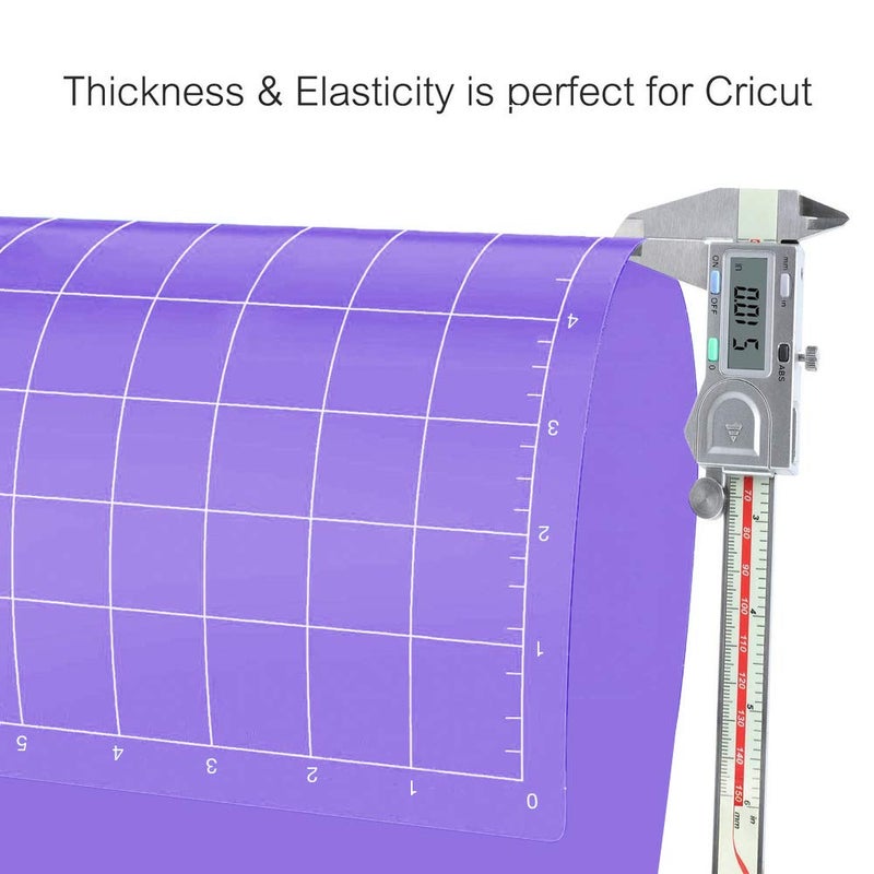 REALIKE StrongGrip Cutting Mat Compatible with Cricut Maker 3/Maker 4/Maker/Explore 3/4/Air 2/Air/One(3 Mats,12x24 inch) Purple Strong Adhesive Non-Slip Cut Mats for Crafts - Image 3