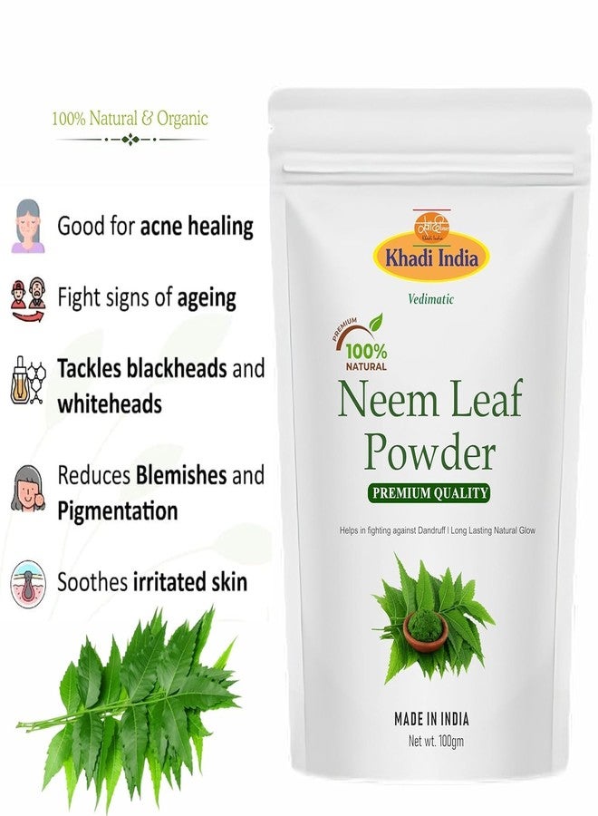 Vedimatic Khadi 100% Pure Herbal Amla Powder & Neem Powder - Combo Pack for Hair (AMLA & NEEM, PACK OF 2-200GM) - Image 3