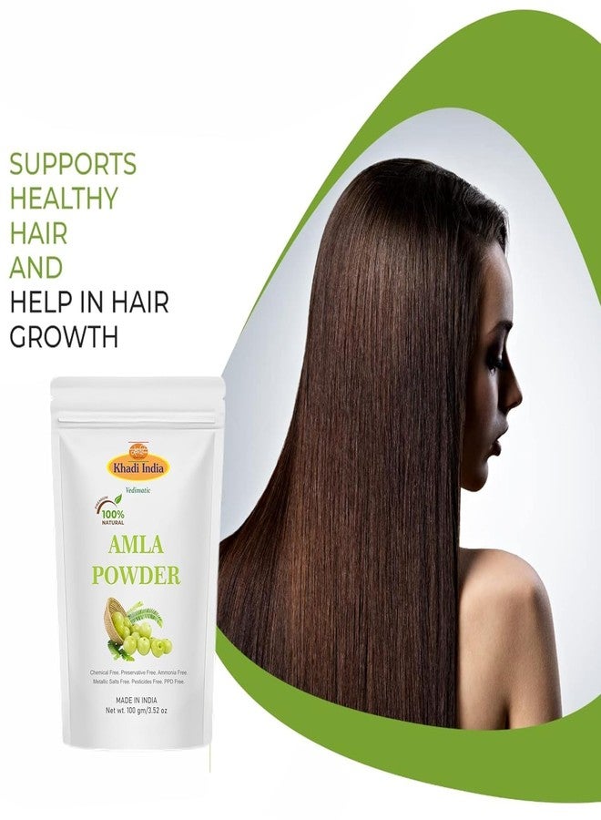 Vedimatic Khadi 100% Pure Herbal Amla Powder & Neem Powder - Combo Pack for Hair (AMLA & NEEM, PACK OF 2-200GM) - Image 2