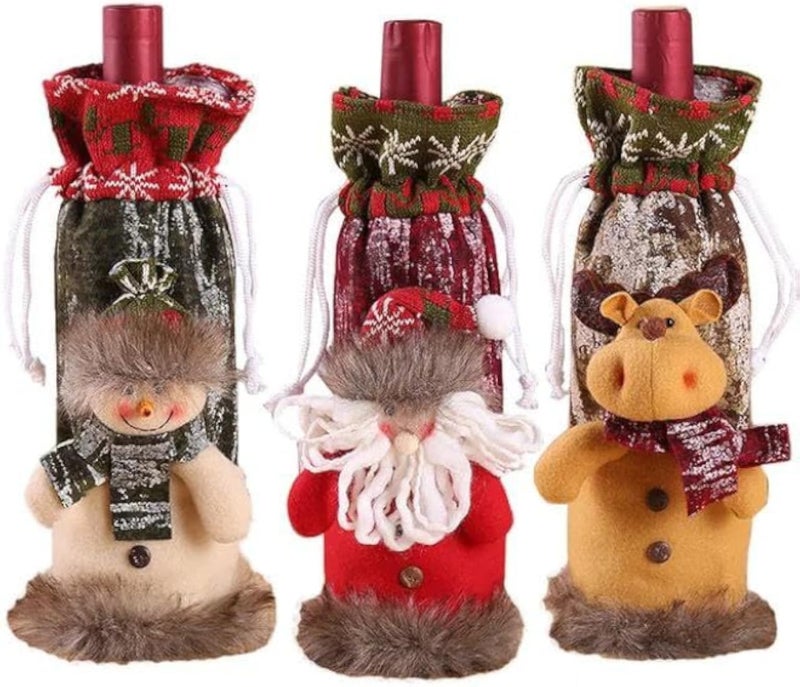 Elegant Christmas Thermal Sleeve for Water Bottles and Drinks - Festive Design Insulated Bottle Cover - Perfect for Holiday Parties and Seasonal Gifts (FO)