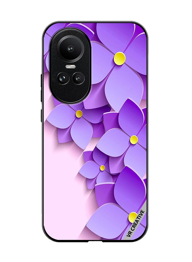 VR CREATIVE Protective Case Cover For Oppo Reno 10 Pro Flower Design Multicolour - Image 1