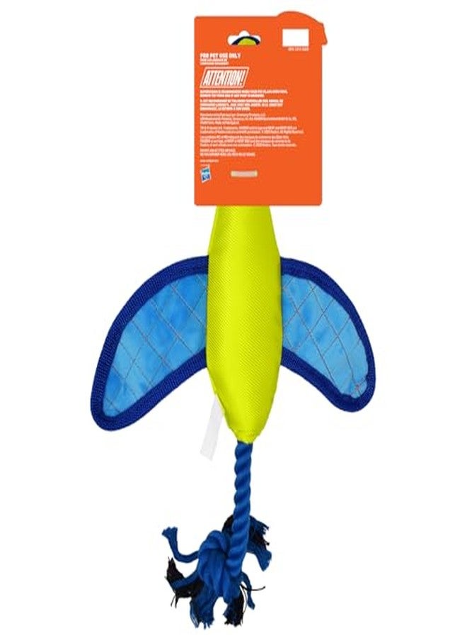 Nerf Dog 16.5in Nylon Ultraplush Crinkle Wing Launching Duck Dog Toy - Green/Light Blue - Image 4