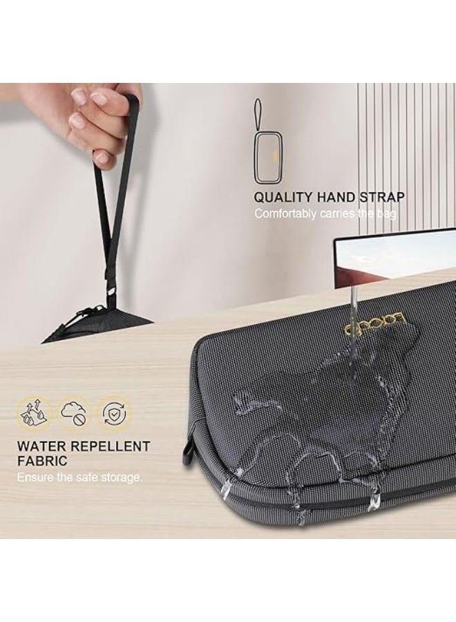 Lacdo Electronics Organizer Travel Case, Travel Bag Cable Organizer for Essentials, Water Resistant Tech Accessories Carry Storage for Cord, Phone, Cables, Airpods, USB Flash Drive, Daily Items, - Image 4
