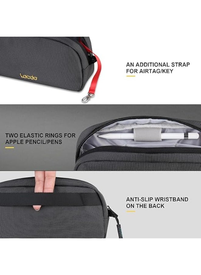 Lacdo Electronics Organizer Travel Case, Travel Bag Cable Organizer for Essentials, Water Resistant Tech Accessories Carry Storage for Cord, Phone, Cables, Airpods, USB Flash Drive, Daily Items, - Image 3