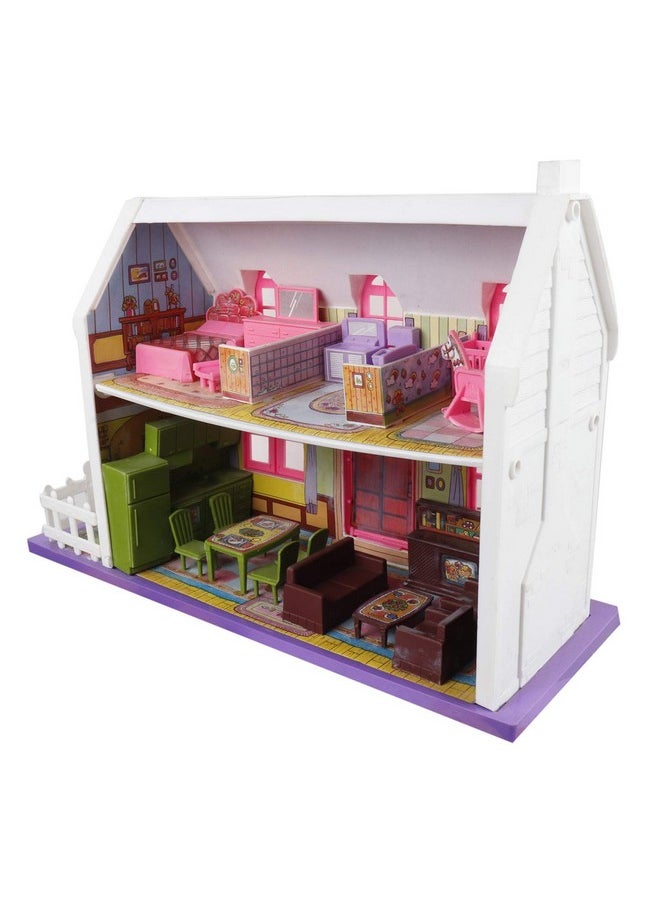 Toy Zone Toyzone My Little Doll House (34 Pcs)-44154 (Multicolor) Girls toy|Role Play Set| Doll House with Furniture| Doll house Play set for kids|Play Set For Girls  - Image 4