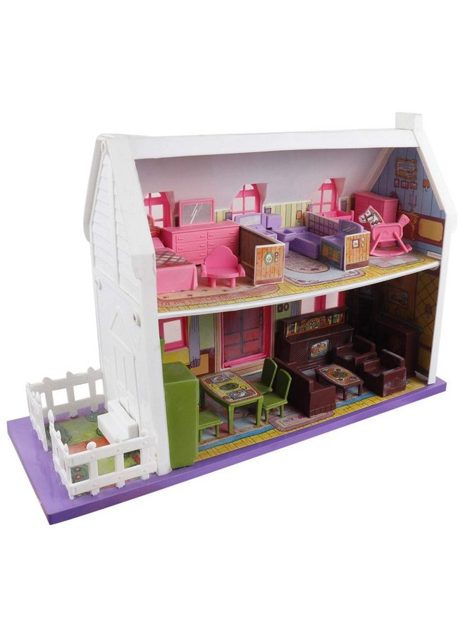 Toy Zone Toyzone My Little Doll House (34 Pcs)-44154 (Multicolor) Girls toy|Role Play Set| Doll House with Furniture| Doll house Play set for kids|Play Set For Girls  - Image 3