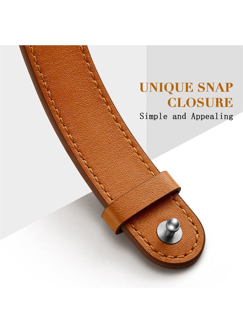 X-level - Genuine Leather Apple Watch 42mm/44mm/45mm/49mm Strap, Durable Cowhide Genuine Leather Replacement Band with Innovative Looping Pin Closure for Apple iWatch Ultra/Ultra 2/ Series 9 8 7 6 5 4 3 2 1 SE - Image 1