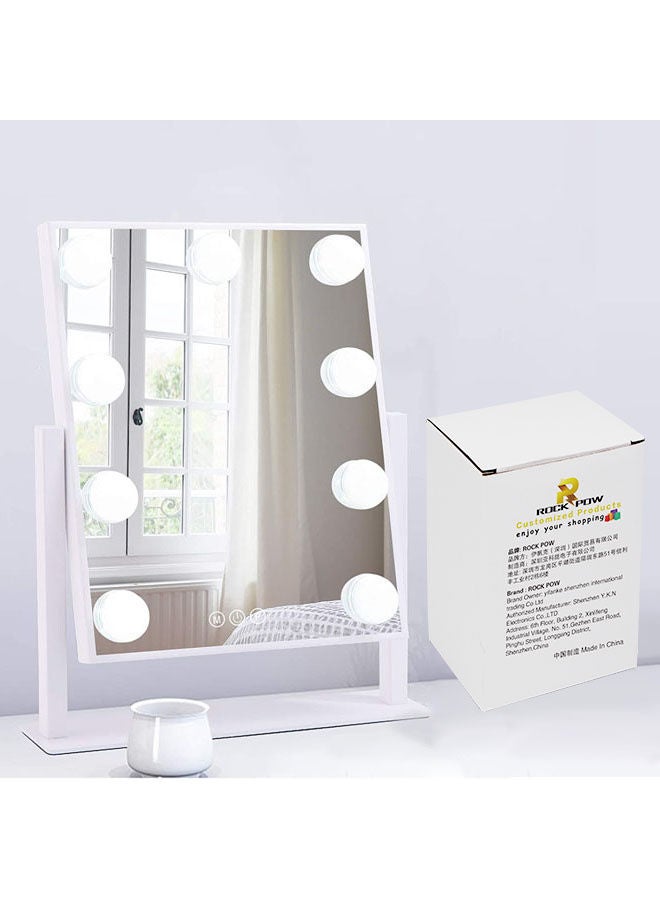 Rock Pow Lighted Makeup Vanity  Mirror White - Image 1