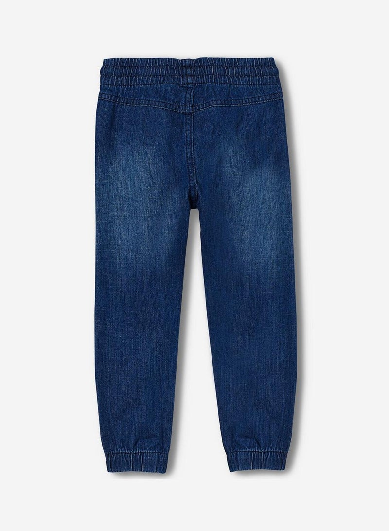 Bonkids Regular Printed Blue Cotton Jeans For Boys Pull On 100 % Cotton  - Image 2