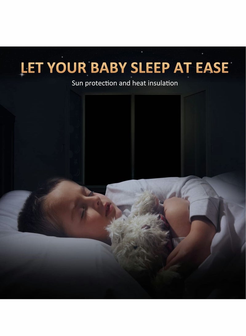 Captaintech Blackout Blind, Portable Blinds Stick On Window No Drill, Material Curtains for Bedroom Nursery Loft Travel RV Car 100x145cm - Image 2