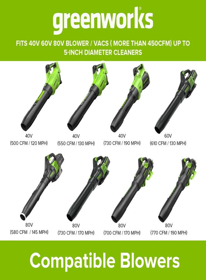 Greenworks Gutter Cleaning Kit - Up to 11 ft reach - Compatible with Greenworks 40V, 60V & 80V Blowers with 450+ CFM up to 5-inch diameter - Image 3