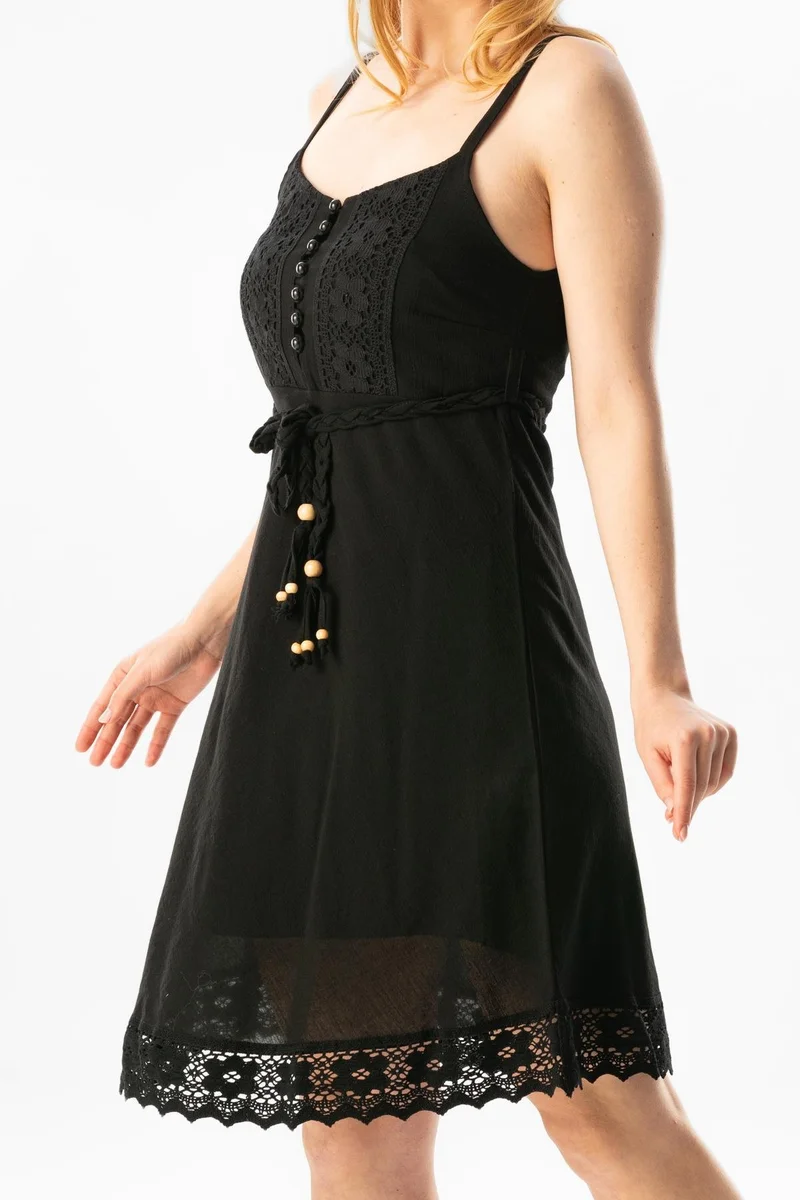 اليش شيل بيزي Lace Trimmed Dress