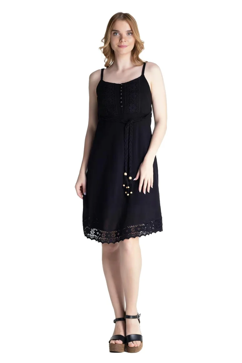 اليش شيل بيزي Lace Trimmed Dress
