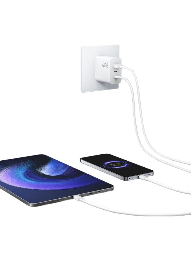 M I Mi 90w Gan Triple Port Charger Set (1a2c) - Image 3