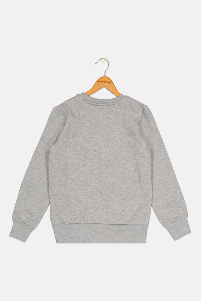 Hurley Kids Boy Sportswear Fit Training Sweatshirt, Grey - Image 2