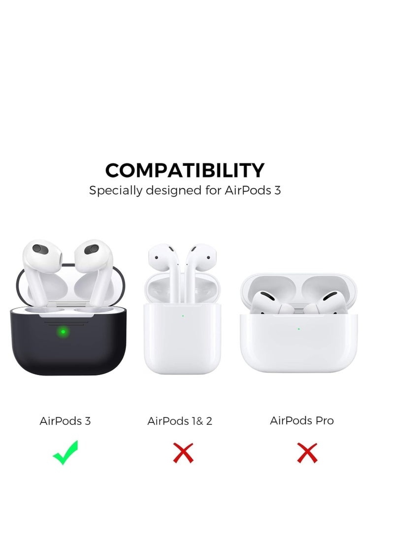 AirPods 3 Case Cover, Silicone Protective Accessories Skin with Keychain Compatible with Apple AirPod 3. - Image 3