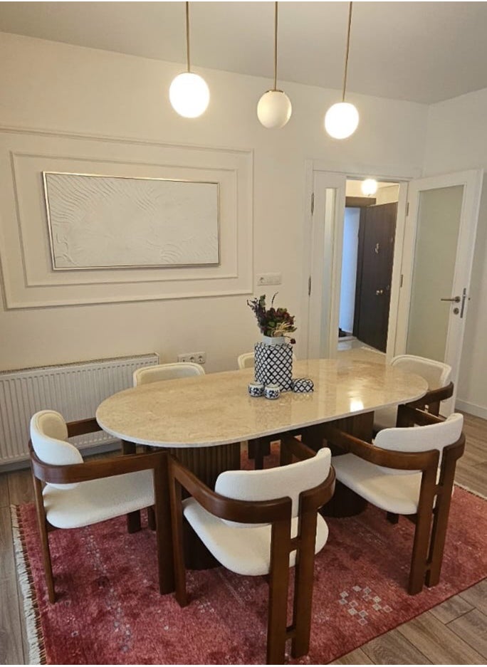 Malazhouse - Marble Dining Set – MZDRS005 - Image 1