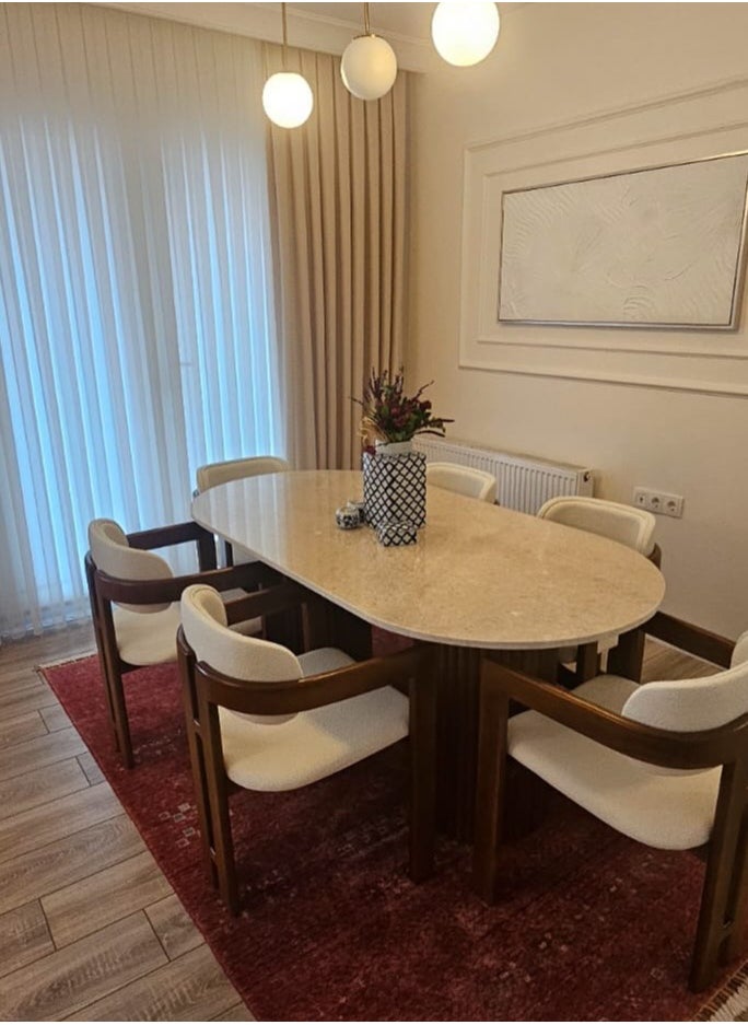 Malazhouse - Marble Dining Set – MZDRS005 - Image 1