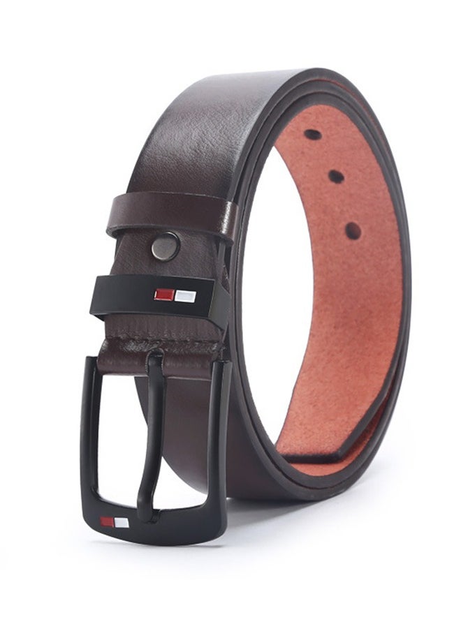 Generic Men's Faux Leather Belt Pin Buckle Belt (Dark brown)  - Image 3