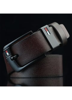 Generic Men's Faux Leather Belt Pin Buckle Belt (Dark brown)  - Image 1