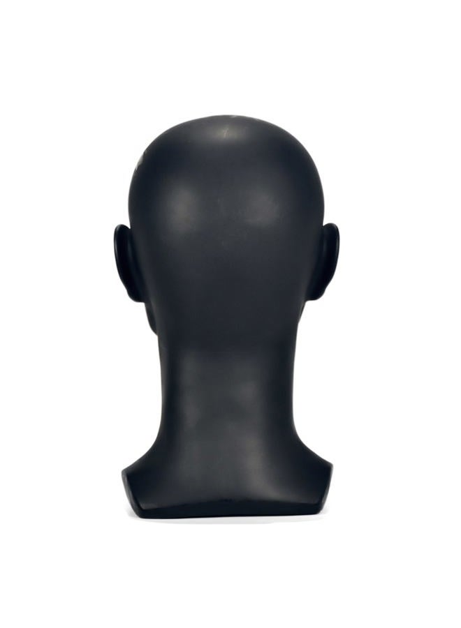 zms Male Mannequin Head Cosmetology Manikin Head Display Headset, Headphone, Game Console, Hats, Wigs Jewellery (Matte Black PVC) - Image 5