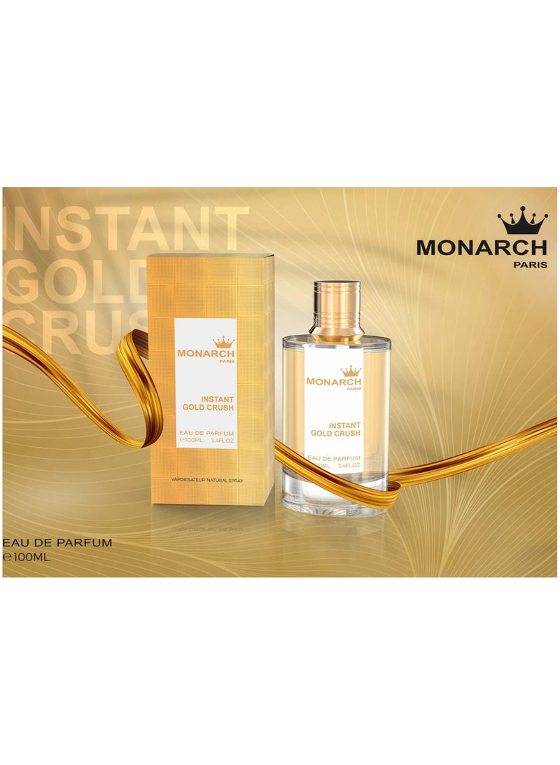 Milestone Monarch Paris Instant Gold Crush Eau De Parfum For Unisex - 100 ML - Image 5