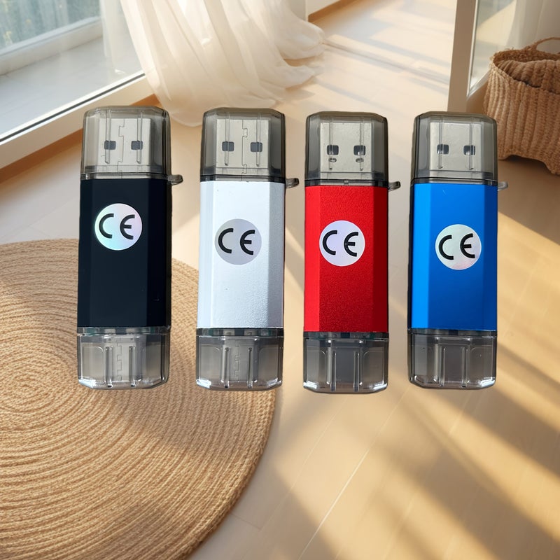 256MB USB C Flash Drive Dual Type C OTG Memory Stick for Android Smartphones Tablets Black - Image 3