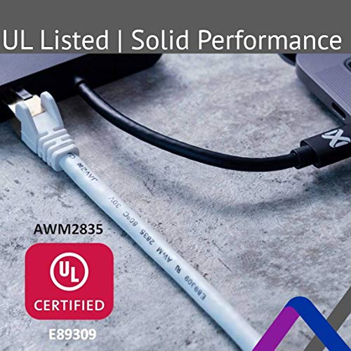 JAVEX CAT 6A / CAT 7 Ethernet Patch Cable Pure Copper Network Internet Cord RJ45 Standard 600MHz 10Gbps UL Listed Jumper LAN for Modem Router Computer Switches 1 FT 10 Pack White - Image 4
