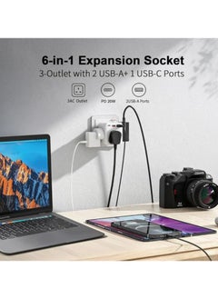 Airbot Airbot Air 3B-PD Extension Socket 3250W 3 Outlets Socket Multi Plug Extension Multi Power Adaptor with USB + Type-C PD  - Image 2