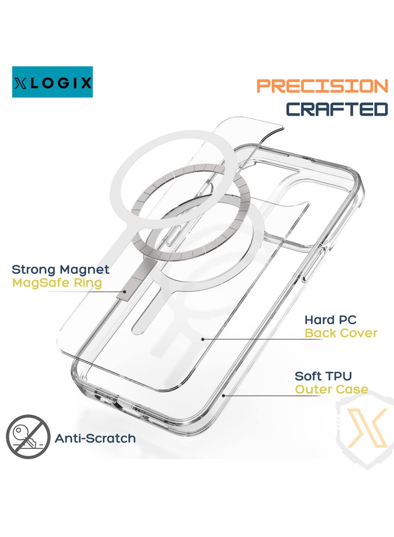 XLogiX Clear Case for iPhone 15 – Slim, Stylish, Transparent Back Cover with MagSafe Compatibility & Shockproof Protection | ClearX Series - Image 3