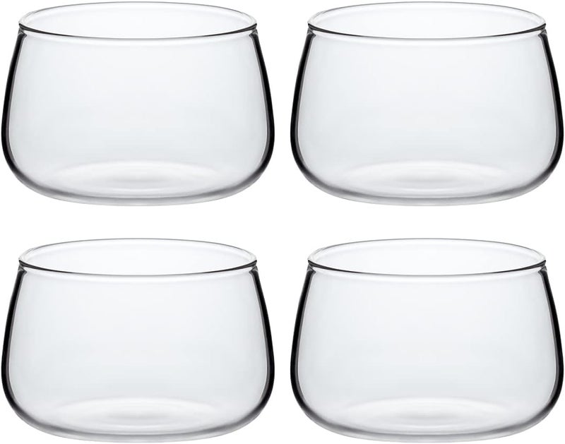 Sizikato 4pcs Clear Glass Dessert Cup 6 Oz Custard Bowl Pudding Cup Oven Safe - Image 1