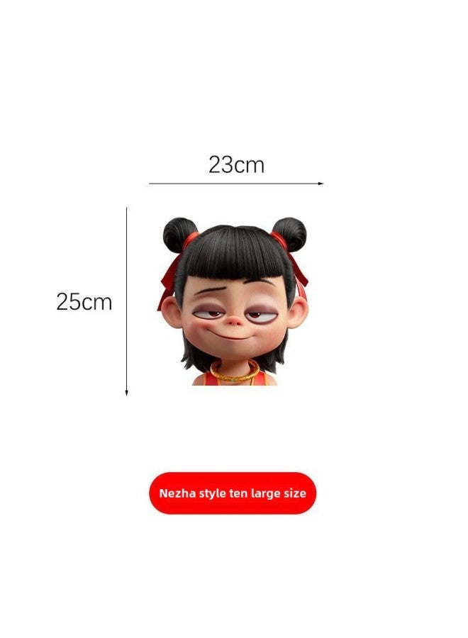 Nezha Devil Boy Sea-making Personality Car Sticker Car Motorcycle Glass Rear Gear Body Trunk Waterproof Sticker Decoration-Color:Nezha Style 10 -Size:Default Items  - Image 1