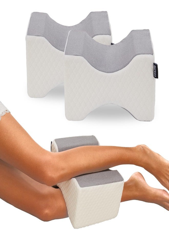 cooloo8 Side Sleeper Pillow, Knee Pillow for Side Sleepers, Smooth Spine Alignment Pillow, Sciatica Pain Relief Pillow (Grey)-2PCS - Image 1