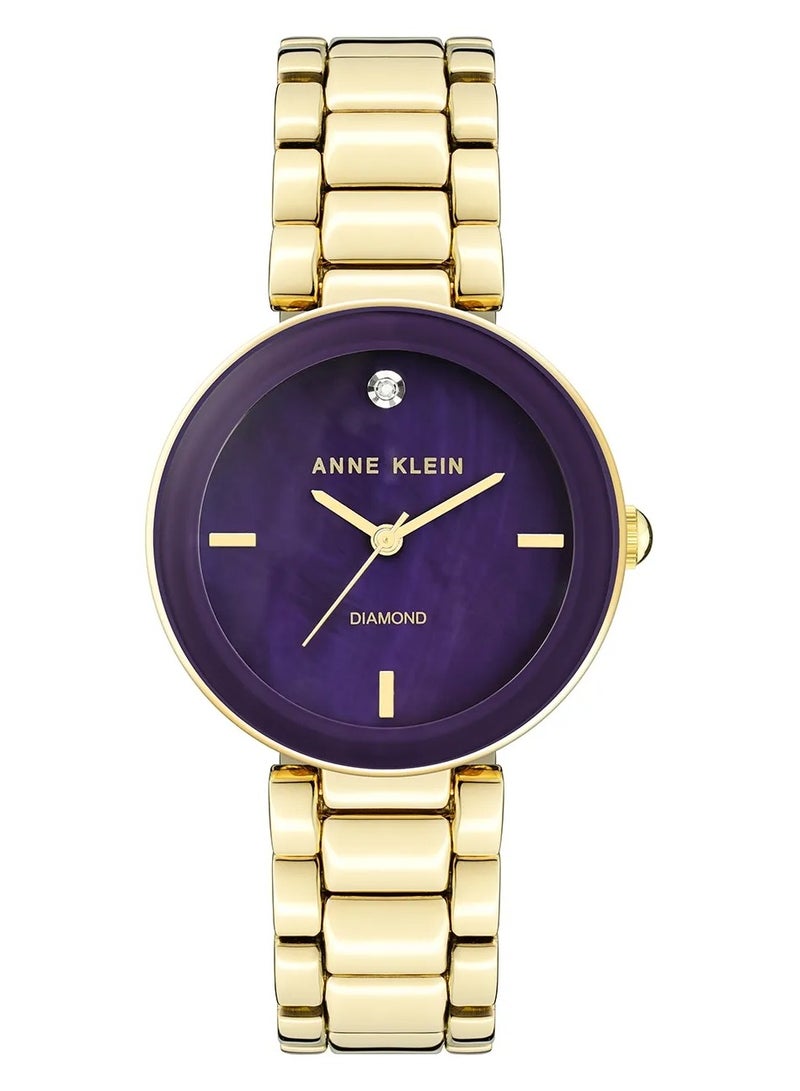 Anne Klein Women's Diamond Dial Bracelet Watch AK1362PRGB - Image 1