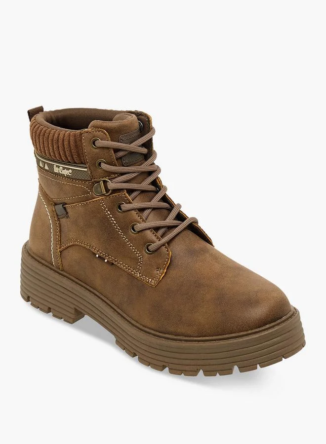 Lee Cooper Women Panelled Lace-Up Ankle Boots