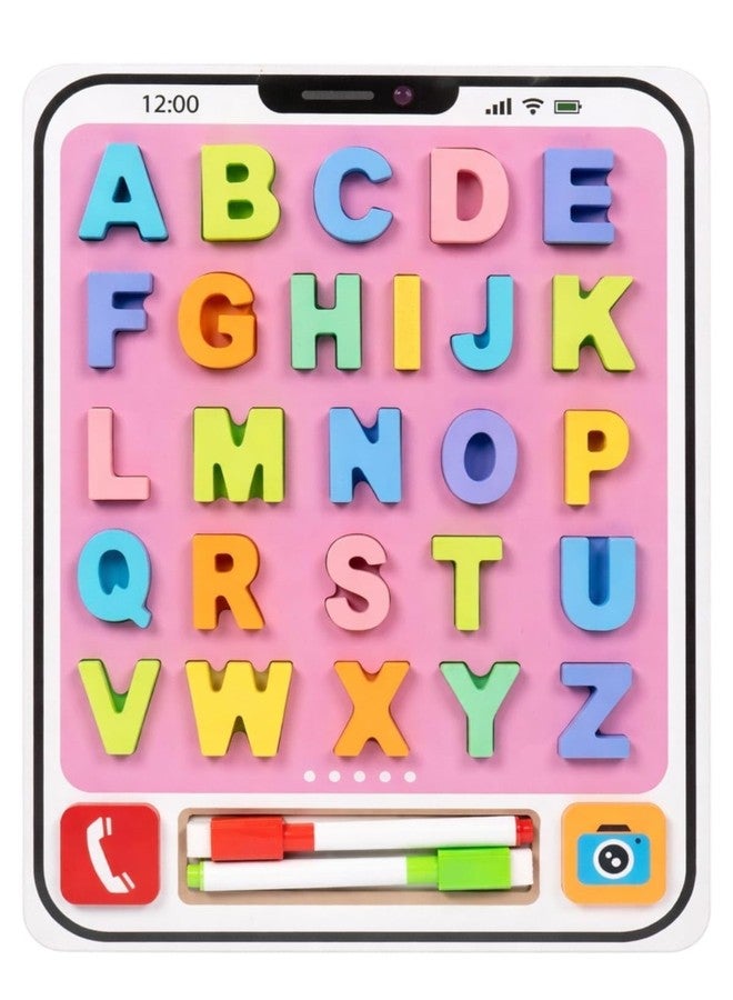AMANVANI Kids Wooden Puzzle - Double-Sided Play Matching Recognition & Drawing Board - Colorful Educational Jigsaw Toy for Toddlers & Preschoolers | Brain Development Toy - Image 3