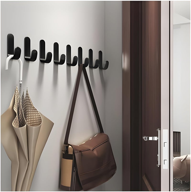 JIALTO 6 pcs Self-Adhesive Waterproof Stainless Steel Hooks: Heavy-Duty Wall Hangers for Bathroom & Kitchen - No Drill Needed, Strong Hold for Coats and Towels (L Hook) - Image 3
