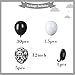 YMSZ Black and White Balloons 50pcs 12 inch Black and White Confetti Balloons for Graduation Theme Party Supplies Wedding Birthday Graduation Party Decorations - Image 4
