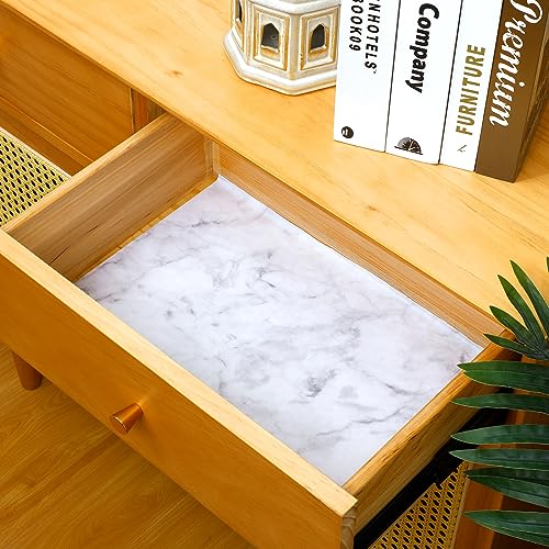 Geosar 10 Sheets Drawer Liners for Dresser Scented Drawer Liners Drawer Paper Liner Non Adhesive Scented Liners for Drawers Fragrant Drawer Liners for Home Shelf Closet(Marble) - Image 2