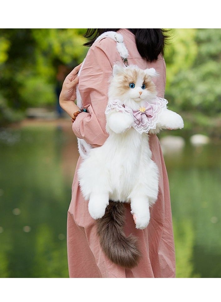 general Simulation Ragdoll Cat Backpack Kitten Doll Doll Plush Doll Toy Birthday Gift Female - Image 4