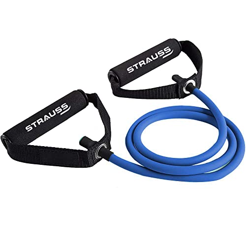 Strauss Toning Tube | Exercise Band for Stretching, Weight Training and Toning | Multipurpose Resistance Tube Band | Suitable for Gym & Home Workout | Ideal for Men & Women (Blue) - Image 1
