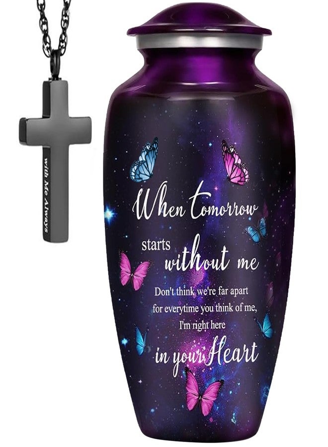 LIFAG Butterfly Urn for Ashes for Women with Sentimental Quote up to 220 lbs - Large - Image 1