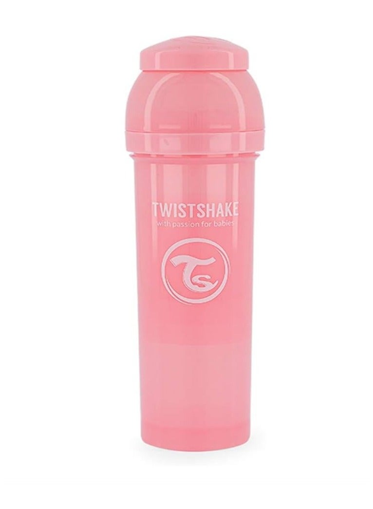 TWISTSHAKE Twistshake Anti-Colic Feeding Bottle 330 ml - Pastel Pink - Image 2